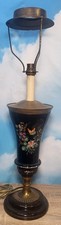 Vintage French Tole Style Hand Painted Urn Vase Lamp Size 62cm PARTS OR REPAIR
