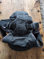 Baby Bjorn Baby Carrier ONE, Denim Grey/Dark Grey, Cotton, Great Condition 