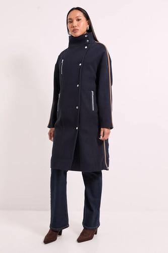 Wallis navy coat - navy,