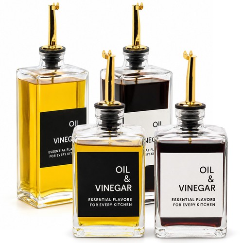 Glass oil vinegar - glass, cruet