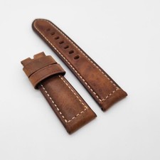 24mm Brown Waxy Leather Band