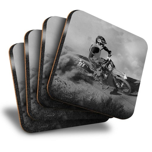 Set square coasters - set, bw
