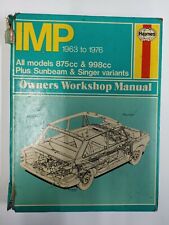Hillman Imp (Sunbeam & Singer) - 1963 to 1976  - Haynes Workshop Manual #022