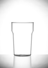 1 Pint Unbreakable Stacking Tulip Glass – Clear Reusable Plastic Beer Glass