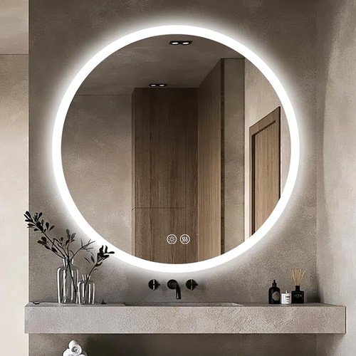 80cm round led bathroom - round,