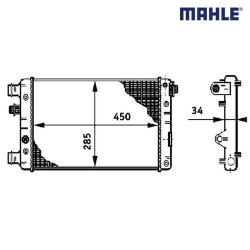 Radiator engine cooling mahle - radiator,,