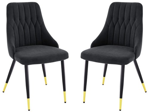 Black velvet dining - 4,