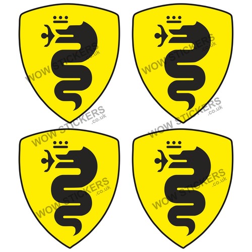 Alfa romeo yellow car stickers - romeo,