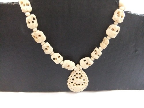 Vintage beaded necklace faux - beaded,