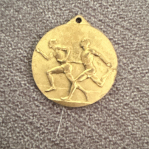 Gold colour running trophy - gold,