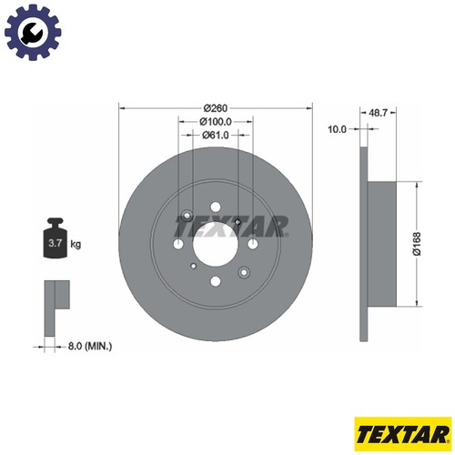 Brake disc 92125300 - disc, mg