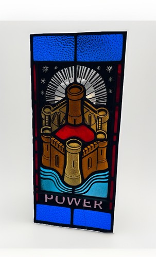 Antique stained glass church - antique,