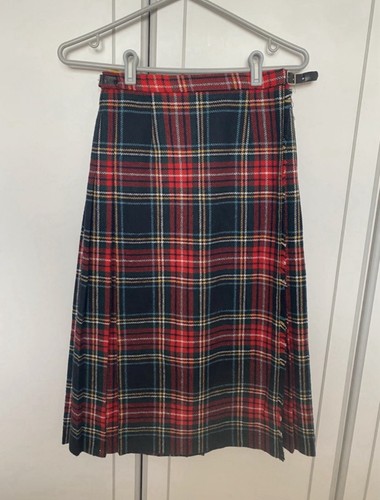 Red tartan vintage wool - tartan, kilt