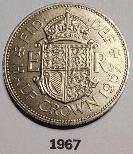 1967 half crown - half, elizabeth
