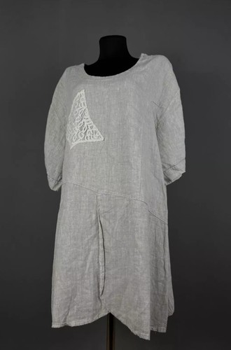 Sarah santos linen tunic dress - linen,