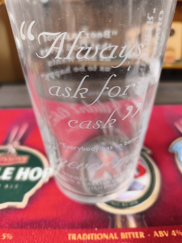 Cask ale pint - cask,