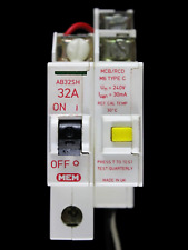 MEM 32 AMP CURVE C M6 30mA DOUBLE POLE RCBO AB32SH