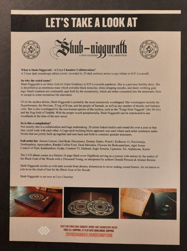 Shub niggurath cryo - cryo, chamber