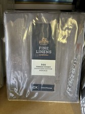 BEDECK OF BELFAST Oxford Charcoal Pillow Case Egyptian 300 Thread Count