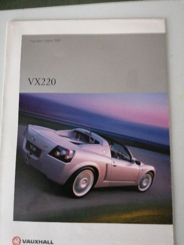 Vauxhall vx220 car - vauxhall, brochure
