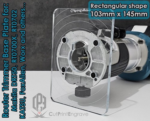 Rectangular router base - rectangular, plate