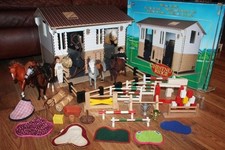 CHESTNUT RIDGE Stables Horses Pony Ponies Bundle Vintage Play Toy Set Barn Farm