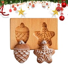 Wooden Cookie Mold Carved