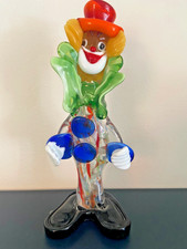 Glass clown vintage coloured - vintage,