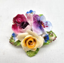 Vintage Ceramic Brooch Bouquet