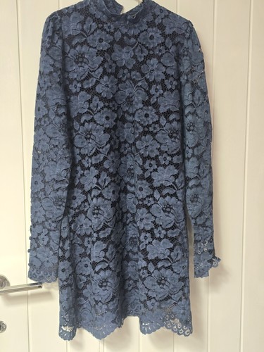 Zara blue floral lace - floral, shift