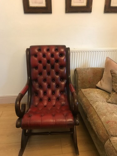 Chesterfield leather rocking