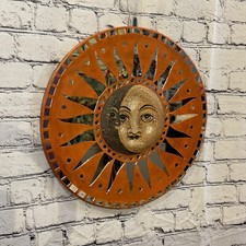 Sun Moon Face Mosaic Tile Wall