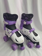 Senhai kids roller skates adjustable white and purple size S (33 - 36)