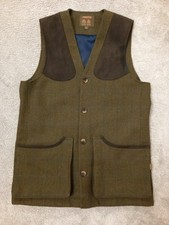 Musto Lightweight Machine Washable Tweed Waistcoat Mens Medium Lovat Mill