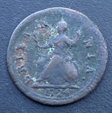 1724 Farthing George I Copper