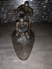 Genesis Fine Arts Golfer and Caddie Bronze Sculpture Statue Signed Limited Ed.