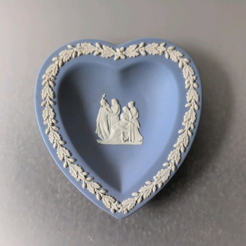 Wedgwood blue jasperware heart - jasperware,