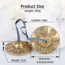 Tibetan tingsha cymbals - tingsha, 2pcs