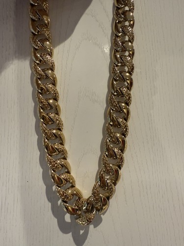 Mens gold filled huge cuban - gold,