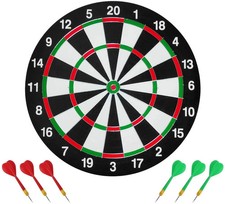 DART BOARD 17" DOUBLE SIDED
