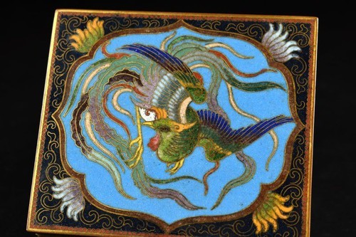 Phoenix cloisonne jewelry box - cloisonne,