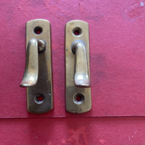 Pair salvaged small brass - of,