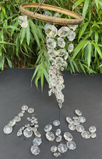 Victorian crystal  lustres for new light fitting . Repairs or spares