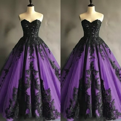 Black purple gothic wedding - purple,