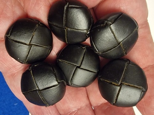 Vintage real leather buttons - real,