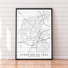 Stockton On Tees Map Poster