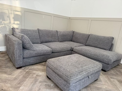 Grey corner sofa with - corner,