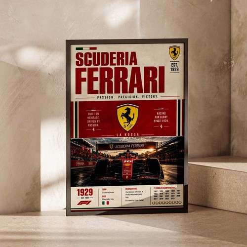 Scuderia ferrari poster - ferrari, f1