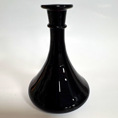 Antique amethyst glass bottle - amethyst,