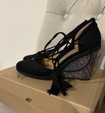 NEXT Ladies Black Suede Wedge